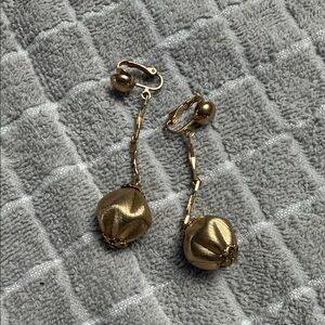 Elegant Gold Clip-On Earrings